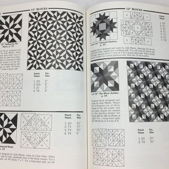 Vintage 1998 The Block Book Judy Martin Quilt Pattern Designs Ideas Rotary Shape - Picture 11 of 12